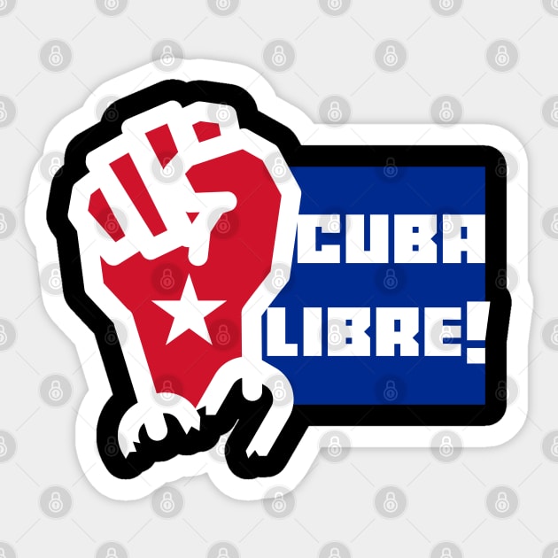 CUBA LIBRE! Sticker by LuksTEES